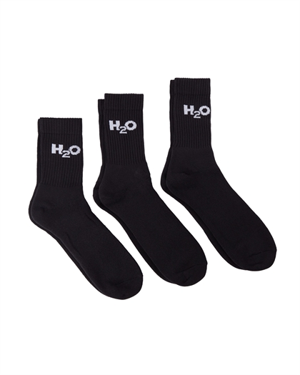 H2O - Sokker - "3-pack sock" - BLACK KNÆSTRØMPER